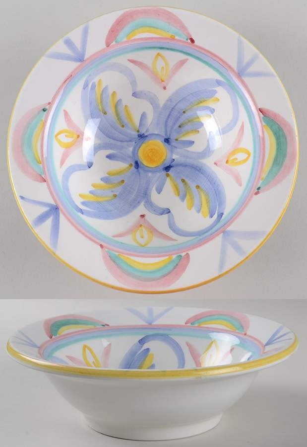 Colore Rim Soup Bowl by Vietri (Italy)-1