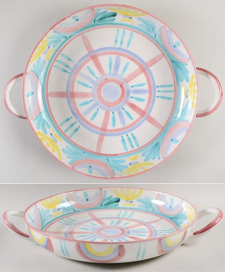Colore Large Handled Fruit Bowl by Vietri (Italy)-1