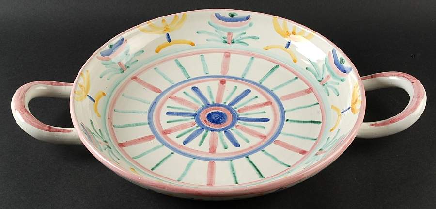 Colore Large Handled Fruit Bowl by Vietri (Italy)-1