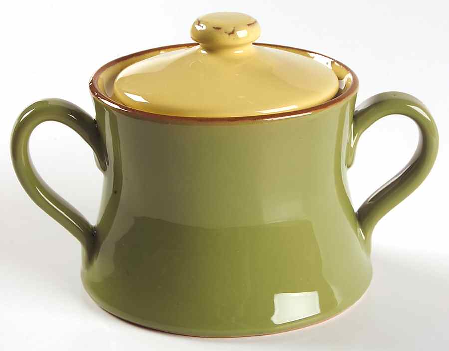 Cucina Fresca Sugar Bowl & Lid by Vietri (Italy)-1