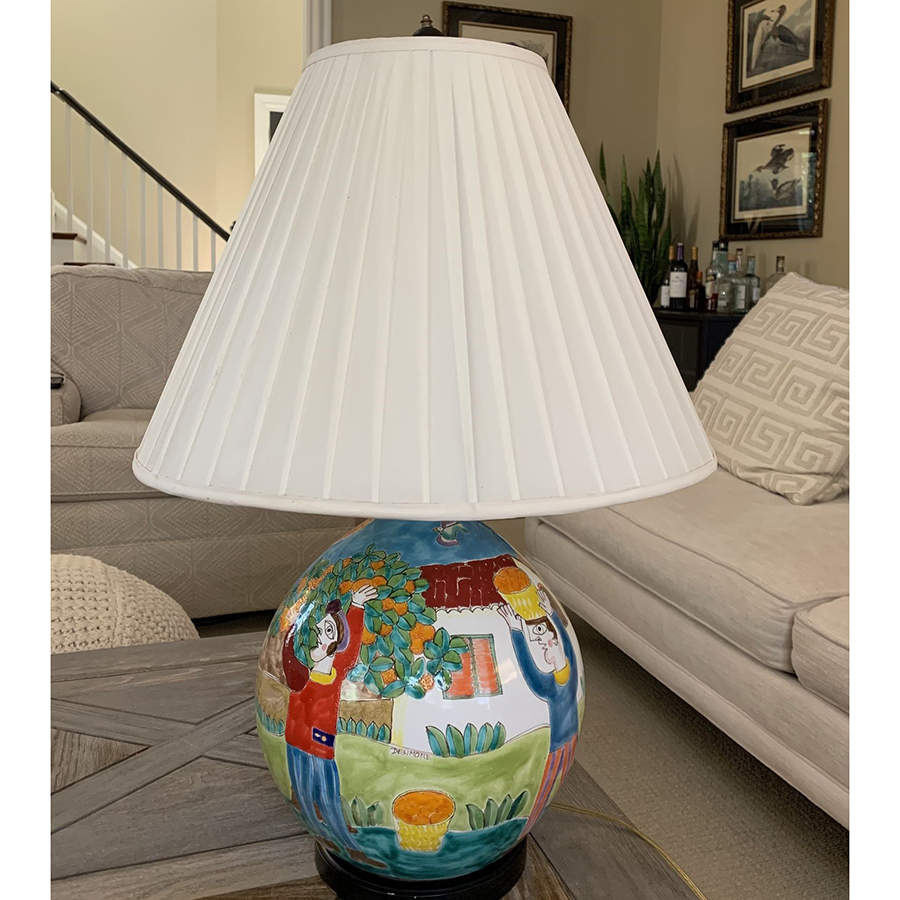 De Simone Country 26" Electric Lamp & Shade by Vietri (Italy)-1