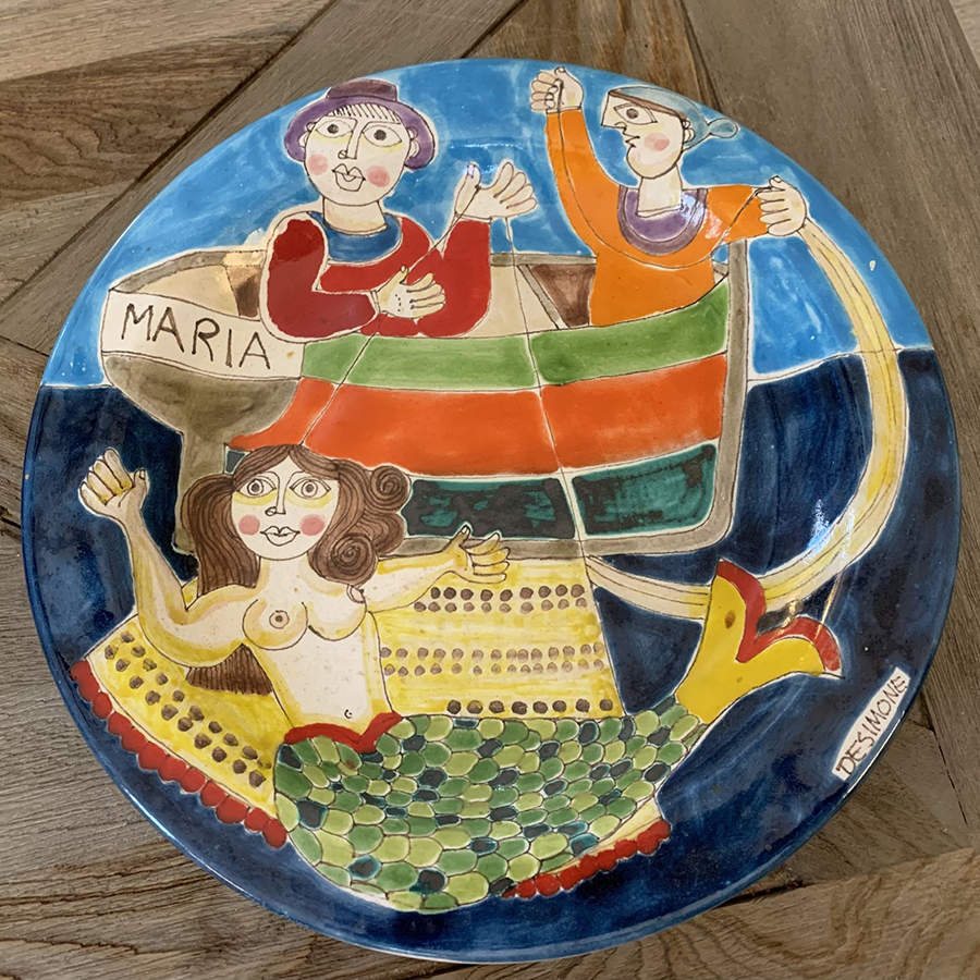 De Simone Country Dinner Plate by Vietri (Italy)-1