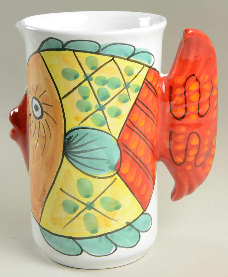 Fish Fish (Fish Completely Colored) 52 Oz Pitcher by Vietri (Italy)-1