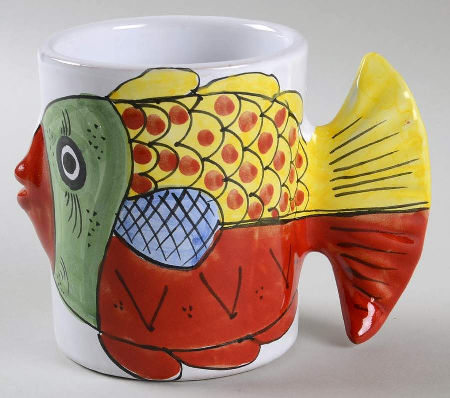Fish Fish (Fish Completely Colored) Mug by Vietri (Italy)-1