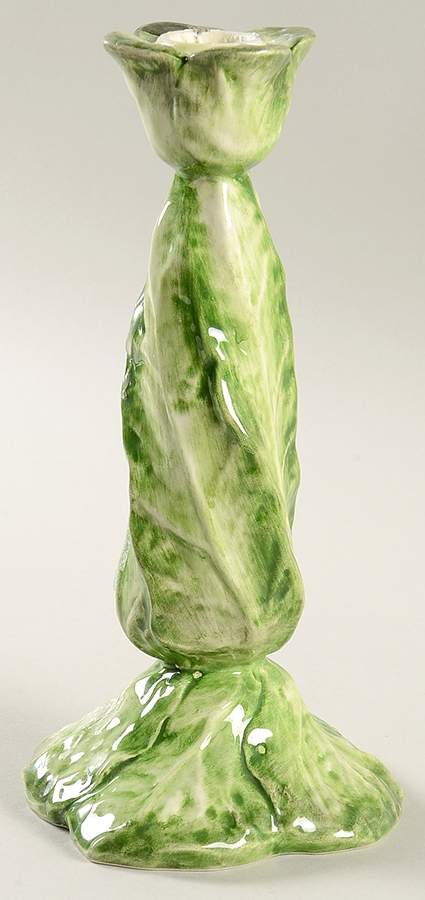 Foglia 8" Tall Candlestick by Vietri (Italy)-1