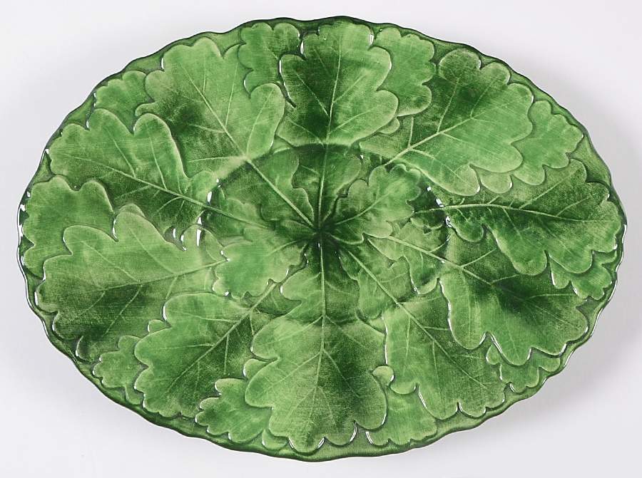 Foglia Small Tureen Underplate by Vietri (Italy)-1