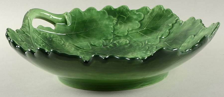 Foglia 13" Round Handled Bowl by Vietri (Italy)-1
