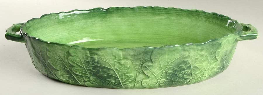 Foglia 14" Oval Baker by Vietri (Italy)-1