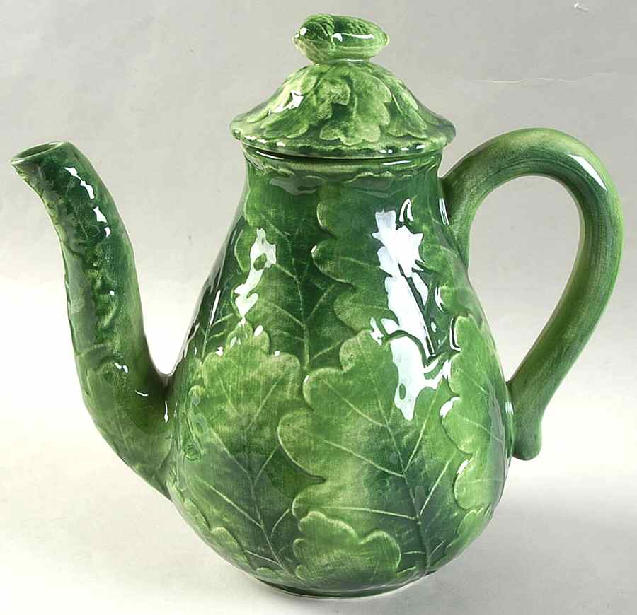 Foglia Coffee Pot & Lid by Vietri (Italy)-1