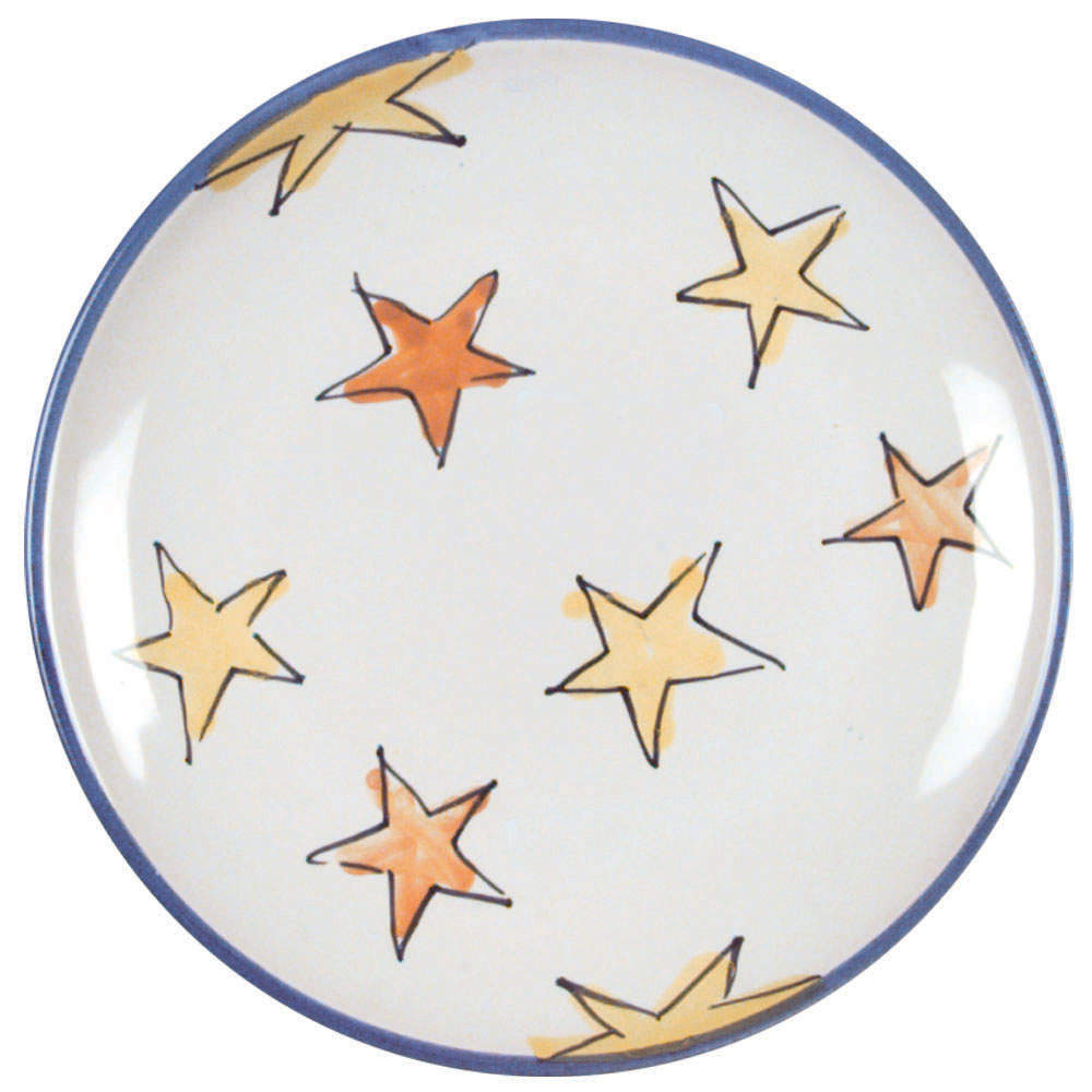 Natale (Blue Trim) Salad Plate by Vietri (Italy)-1