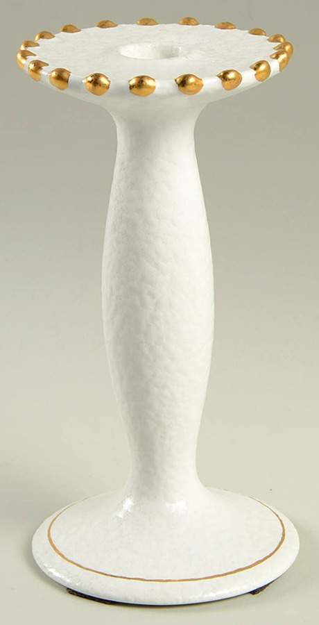 Palladio Gold 7" Candlestick by Vietri (Italy)-1