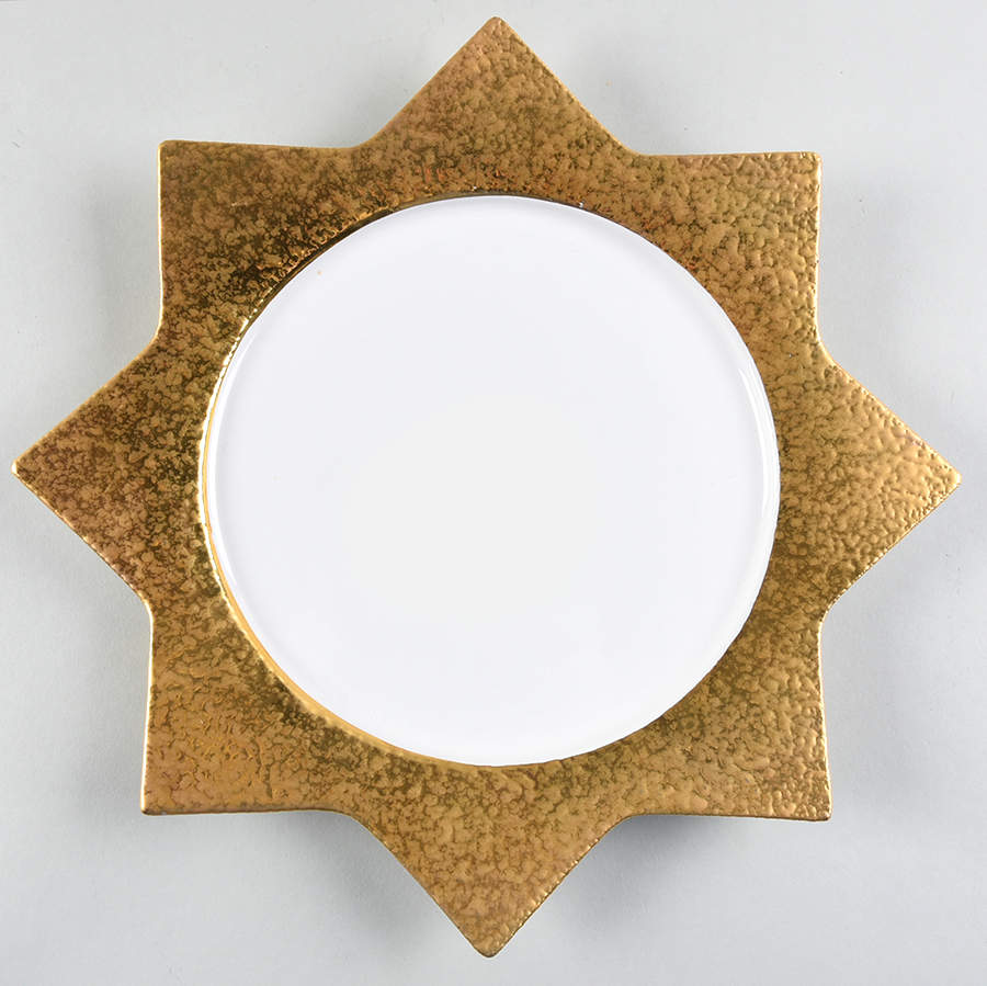 Palladio Gold Dinner Plate by Vietri (Italy)-1