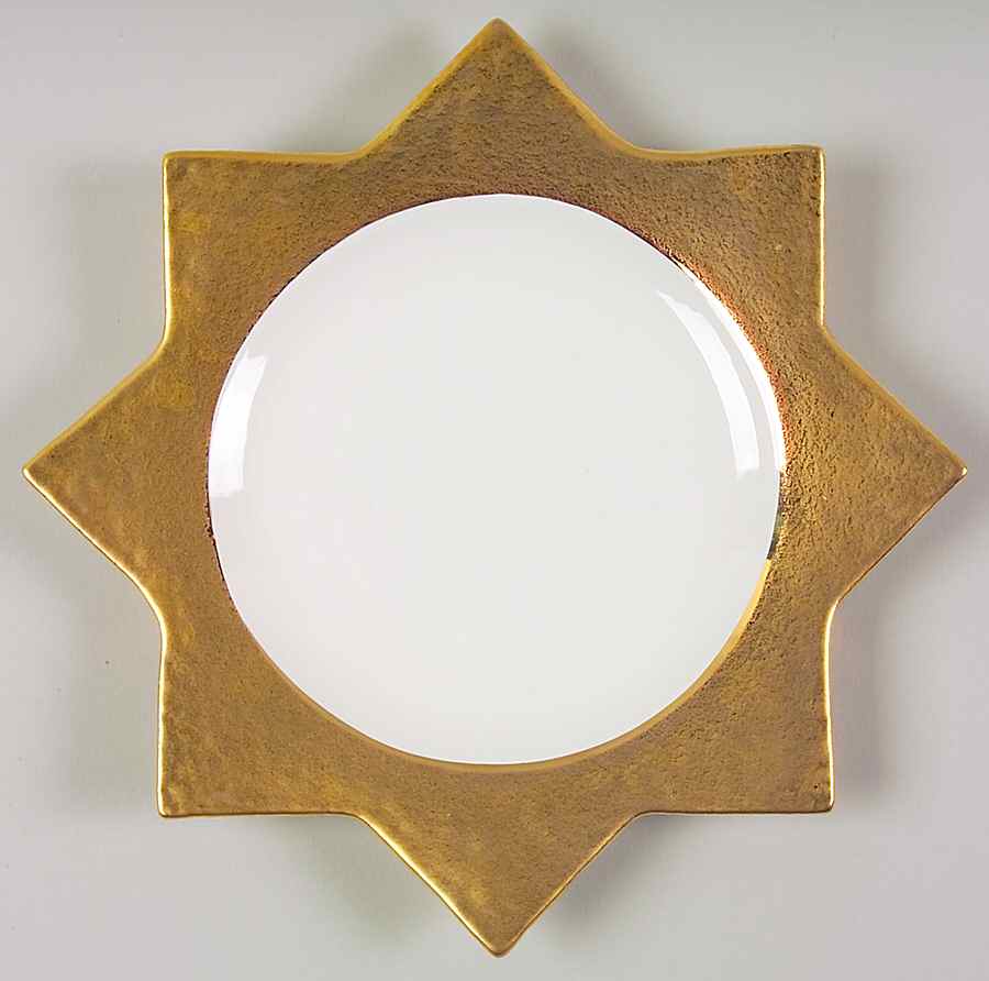 Palladio Gold Accent Salad Plate by Vietri (Italy)-1