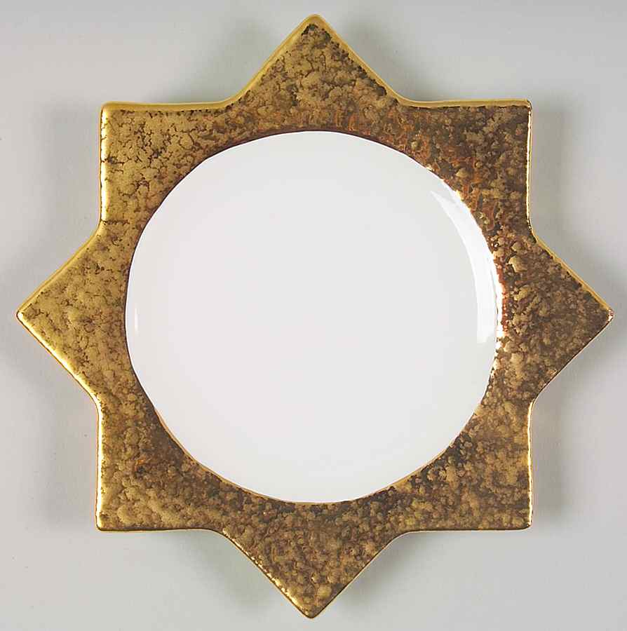 Palladio Gold Bread & Butter Plate by Vietri (Italy)-1