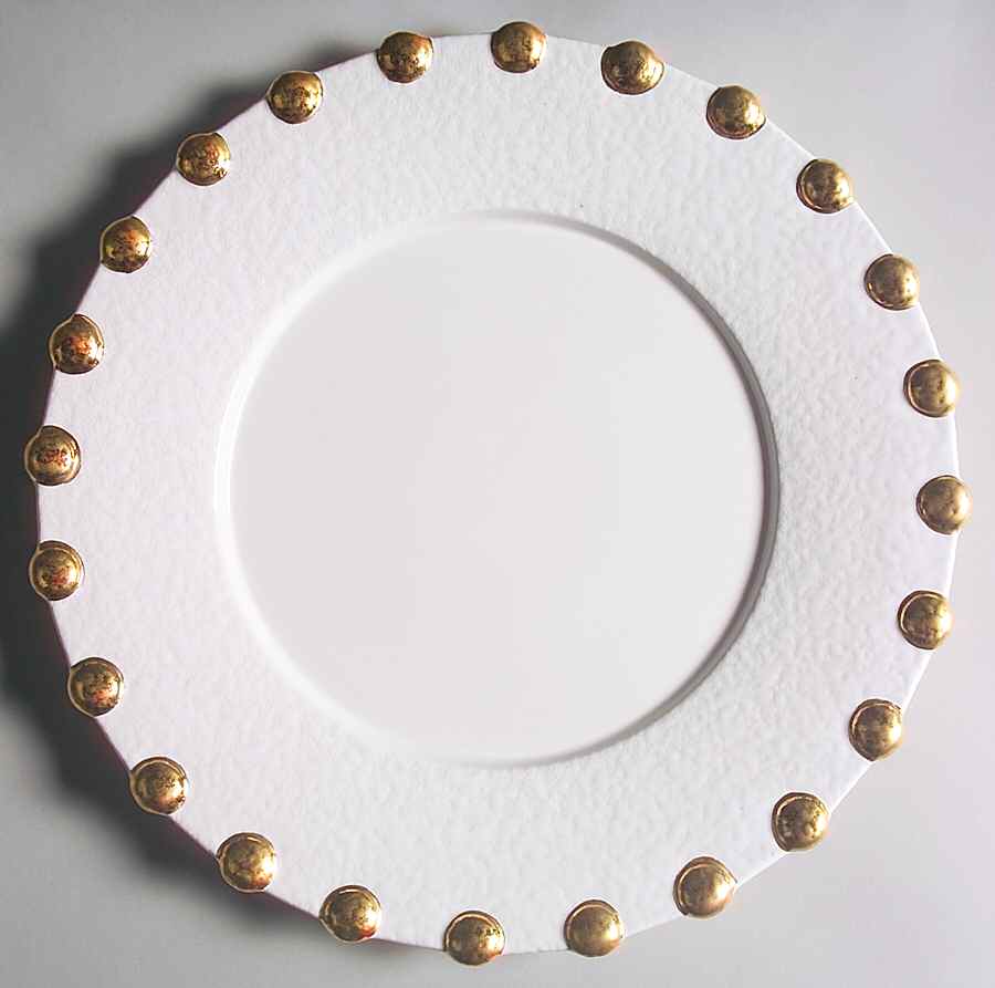 Palladio Gold Service Plate (Charger) by Vietri (Italy)-1