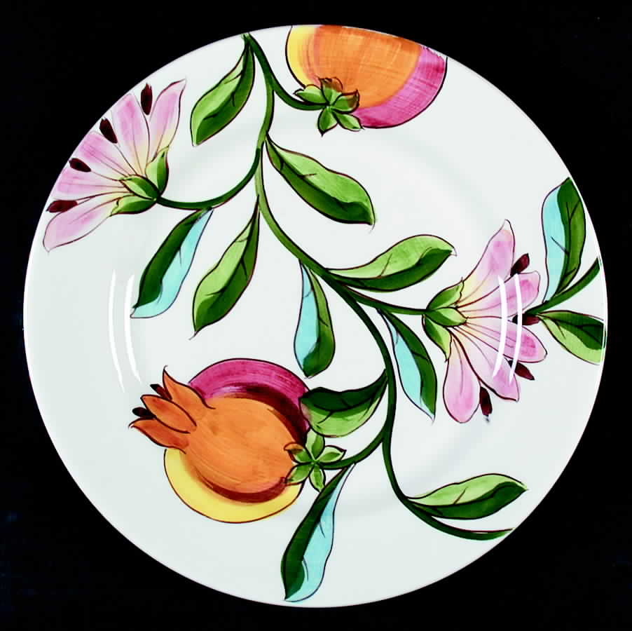 Pomegranate Dinner Plate by Vietri (Italy)-1