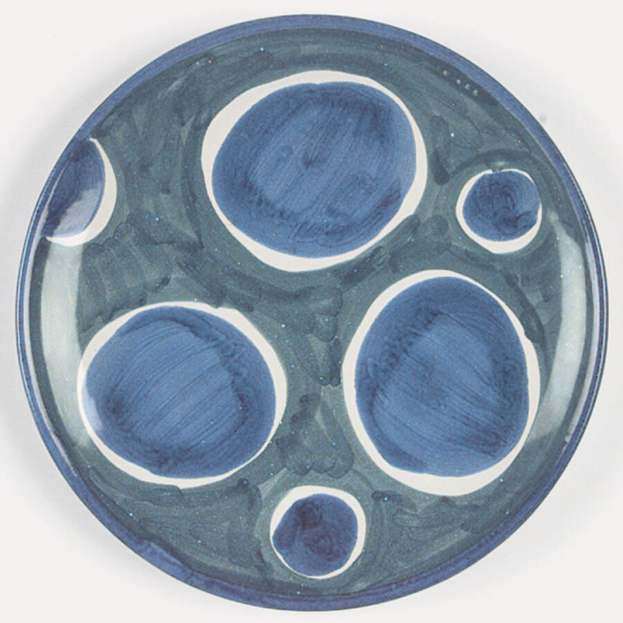 Rainbow Hunter Green Accent Salad Plate by Vietri (Italy)-1