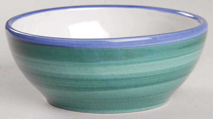 Rainbow Hunter Green Soup/Cereal Bowl by Vietri (Italy)-1