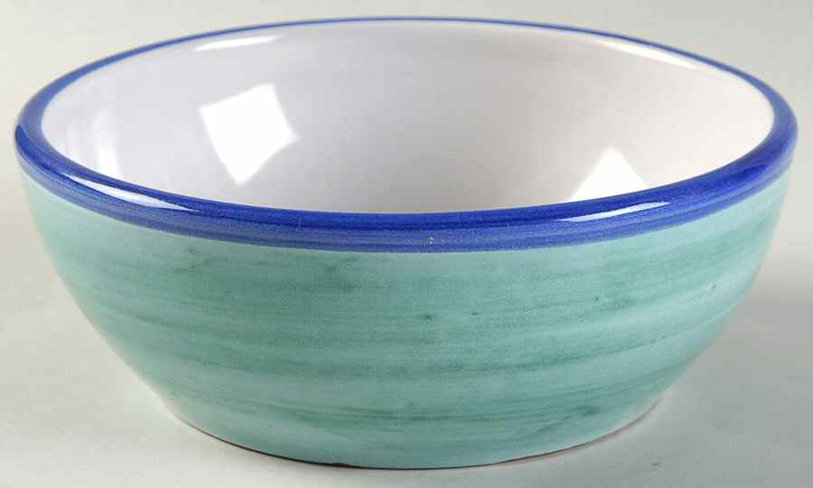 Rainbow Sea Green Soup/Cereal Bowl by Vietri (Italy)-1