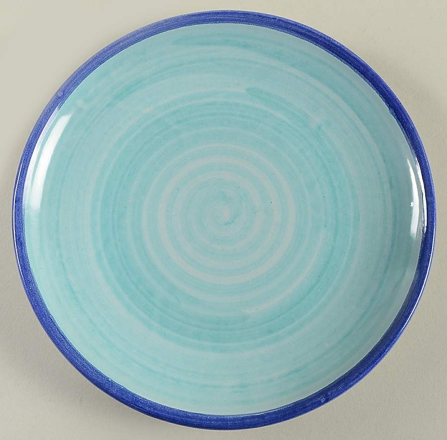 Rainbow Sea Green Salad Plate by Vietri (Italy)-1