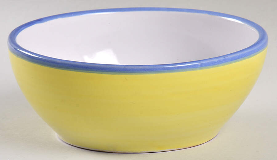 Rainbow Sunburst Yellow Soup/Cereal Bowl by Vietri (Italy)-1
