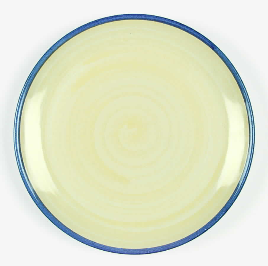 Rainbow Sunburst Yellow Dinner Plate by Vietri (Italy)-1