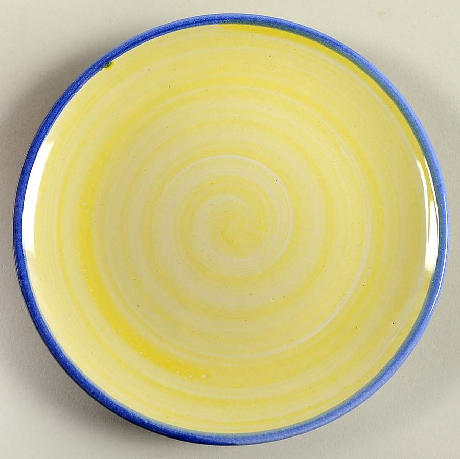 Rainbow Sunburst Yellow Salad Plate by Vietri (Italy)-1