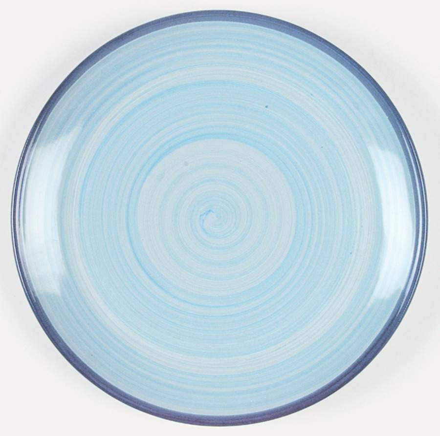 Rainbow Turquoise Dinner Plate by Vietri (Italy)-1