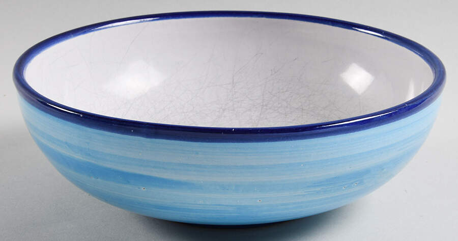 Rainbow Turquoise 8" Soup/Pasta Bowl by Vietri (Italy)-1