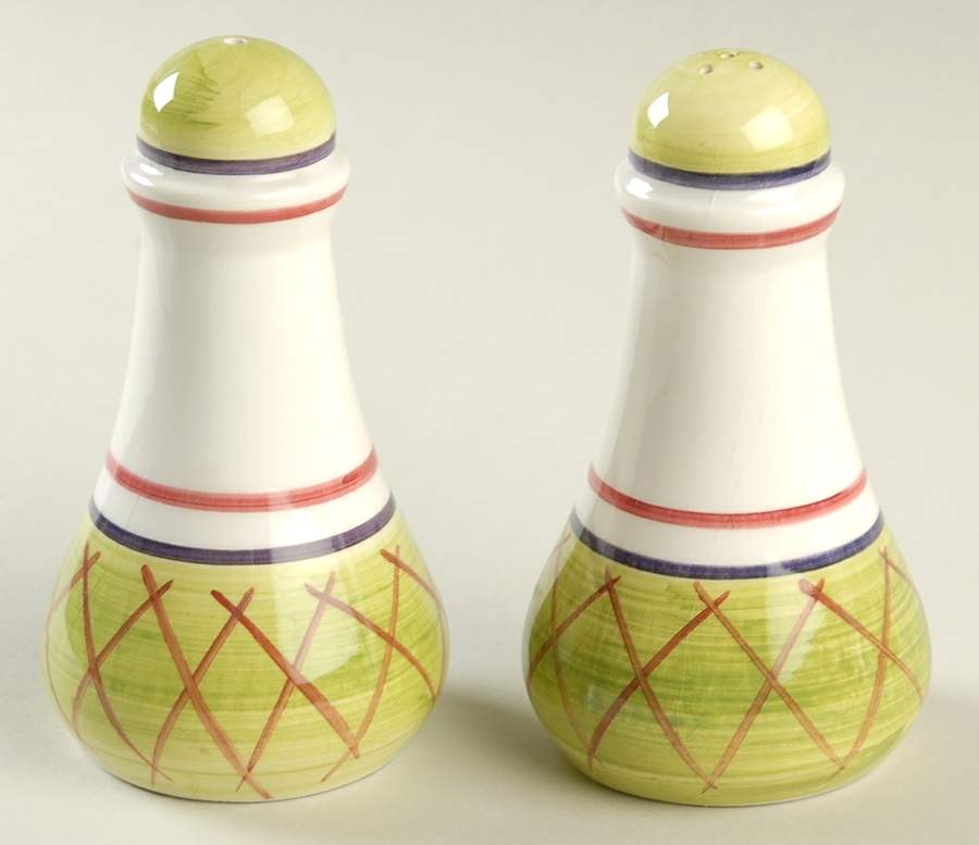 Trota Verde (Green Trout) Salt & Pepper Set by Vietri (Italy)-1