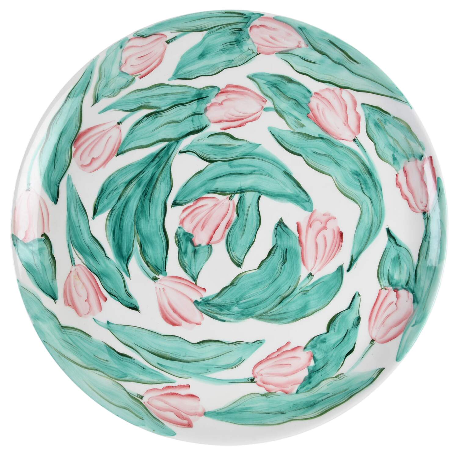 Tulipani D'Acqua Chop Plate (Round Platter) by Vietri (Italy)-1