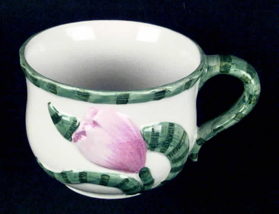 Tulipani Tigre Flat Cup by Vietri (Italy)-1