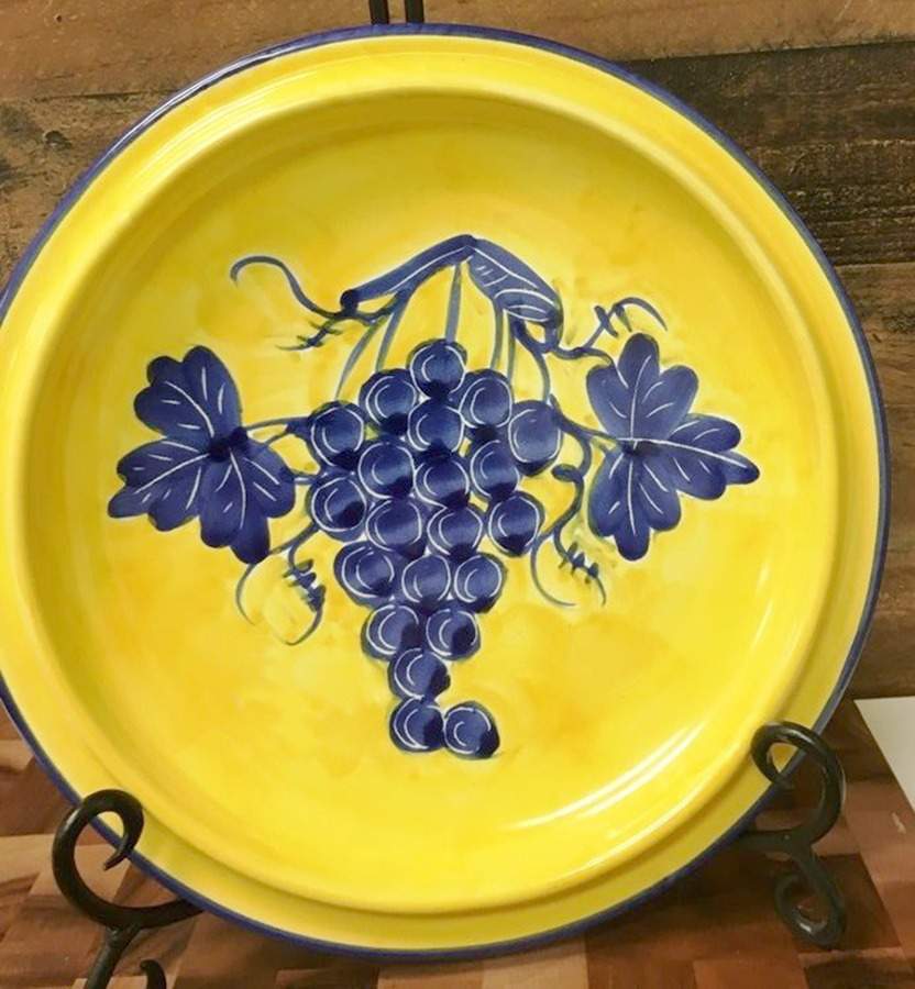 Uva 12" Chop Plate (Round Platter) by Vietri (Italy)-1