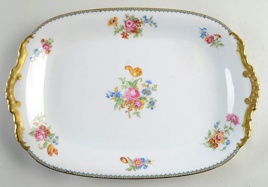 Bouquet 14" Oval Serving Platter by Vignaud-1