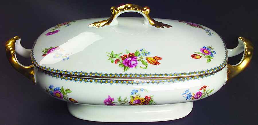 Bouquet Rectangular Covered Vegetable by Vignaud-1