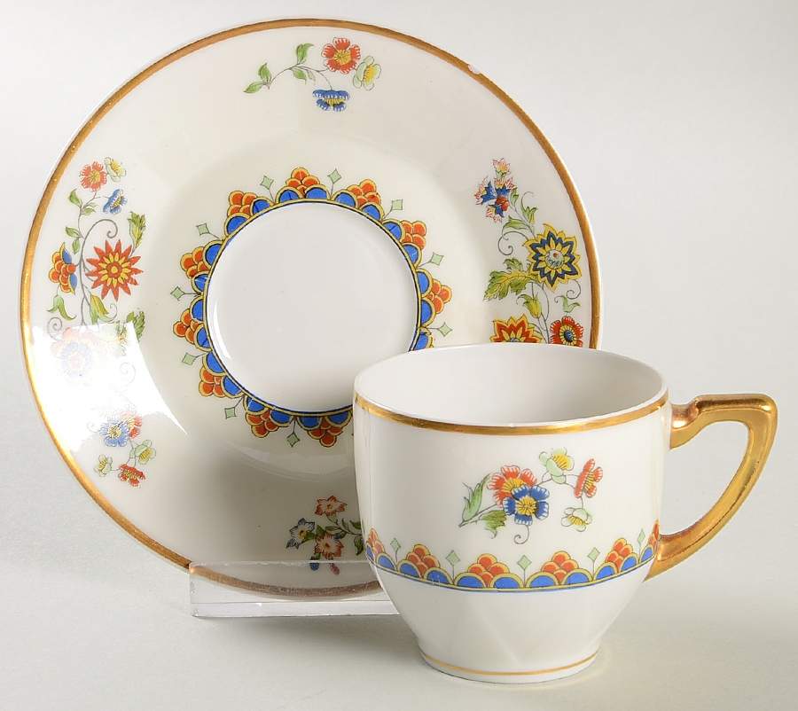 The Deauville Flat Demitasse Cup & Saucer Set by Vignaud-1