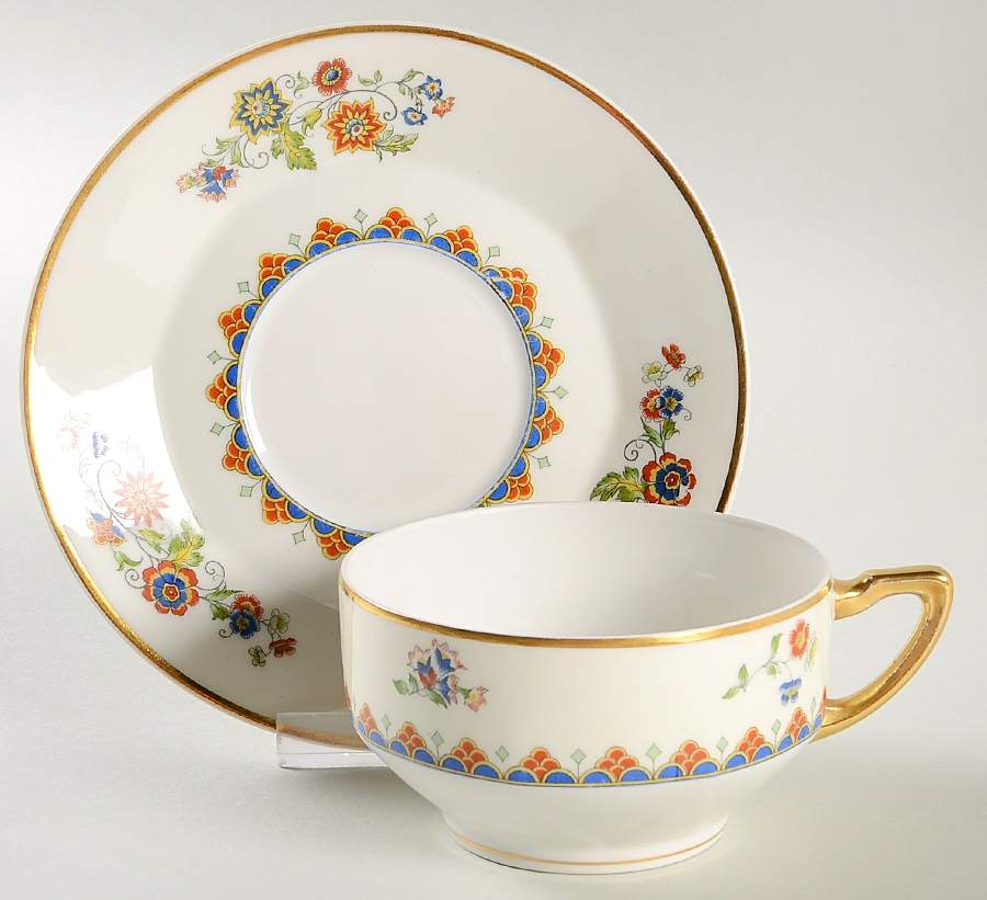 The Deauville Flat Cup & Saucer Set by Vignaud-1