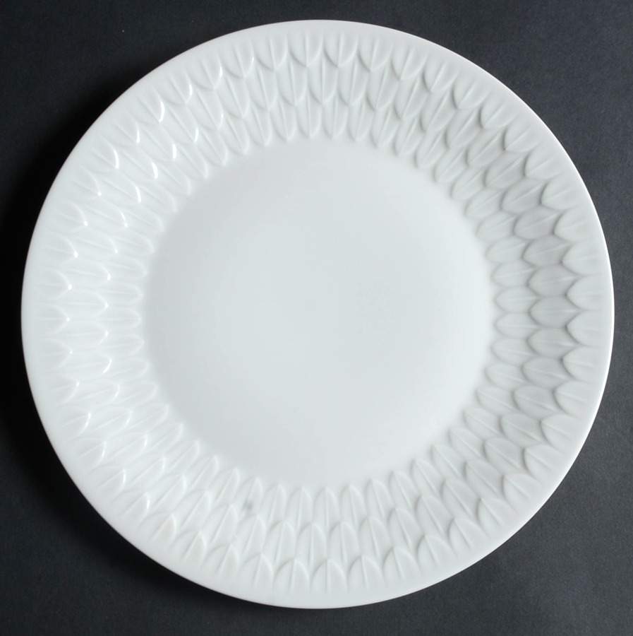 Florence (White Undecorated) Dinner Plate by Vignaud-1