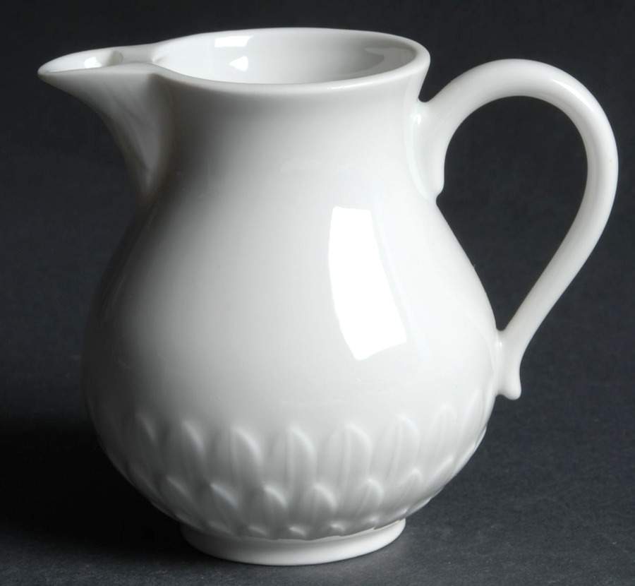 Florence (White Undecorated) Creamer by Vignaud-1