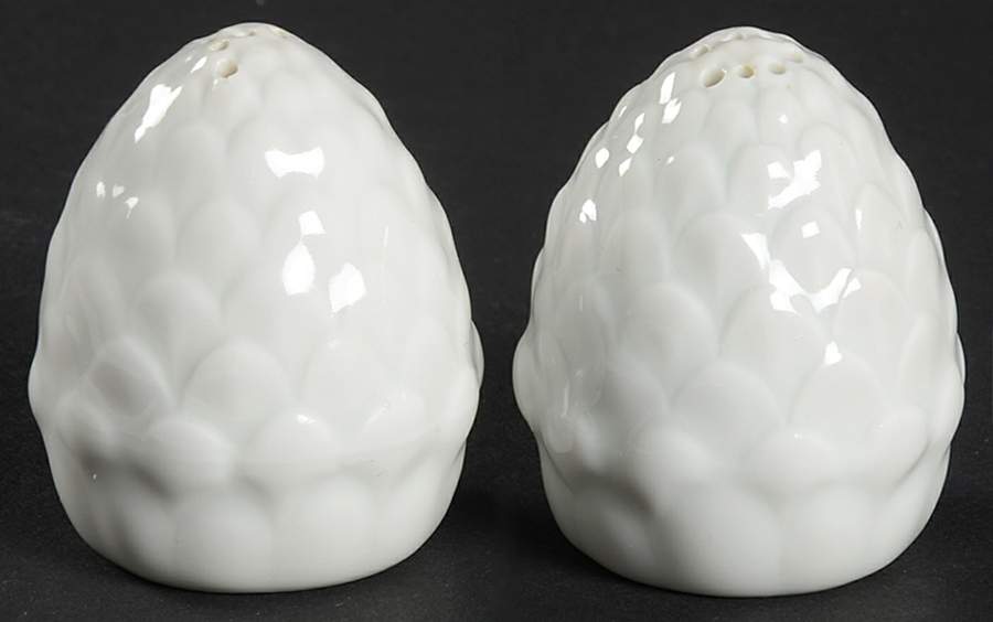 Florence (White Undecorated) Salt & Pepper Set by Vignaud-1