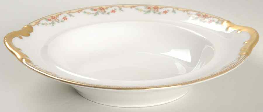The Meuse (Rust & Yellow Flowers, Tan) Round Butter No Lid by Vignaud-1