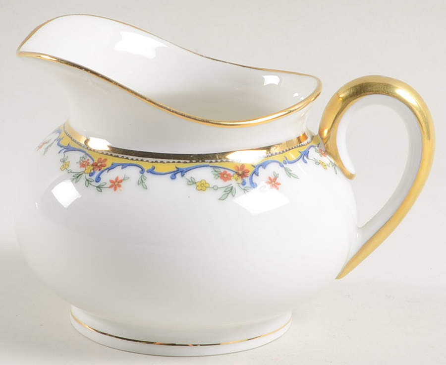 The Meuse (Red Flowers, Blue) Creamer by Vignaud-1
