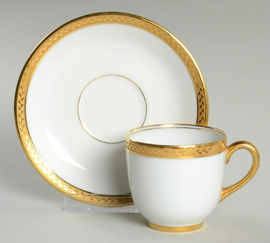 The Nantes Flat Demitasse Cup & Saucer Set by Vignaud-1