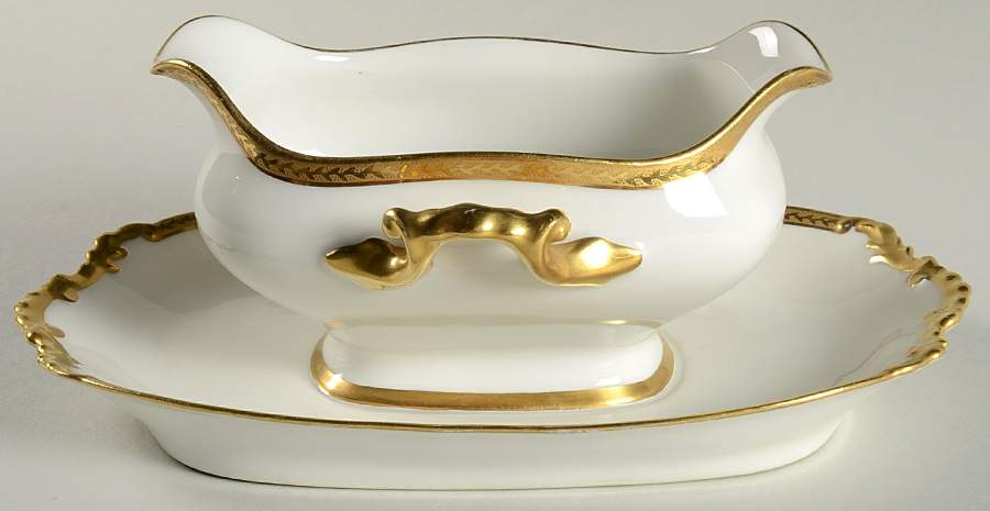 The Nantes Gravy Boat with Attached Underplate by Vignaud-1