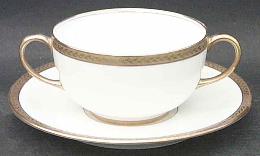 The Nantes Flat Bouillon Cup & Saucer by Vignaud-1