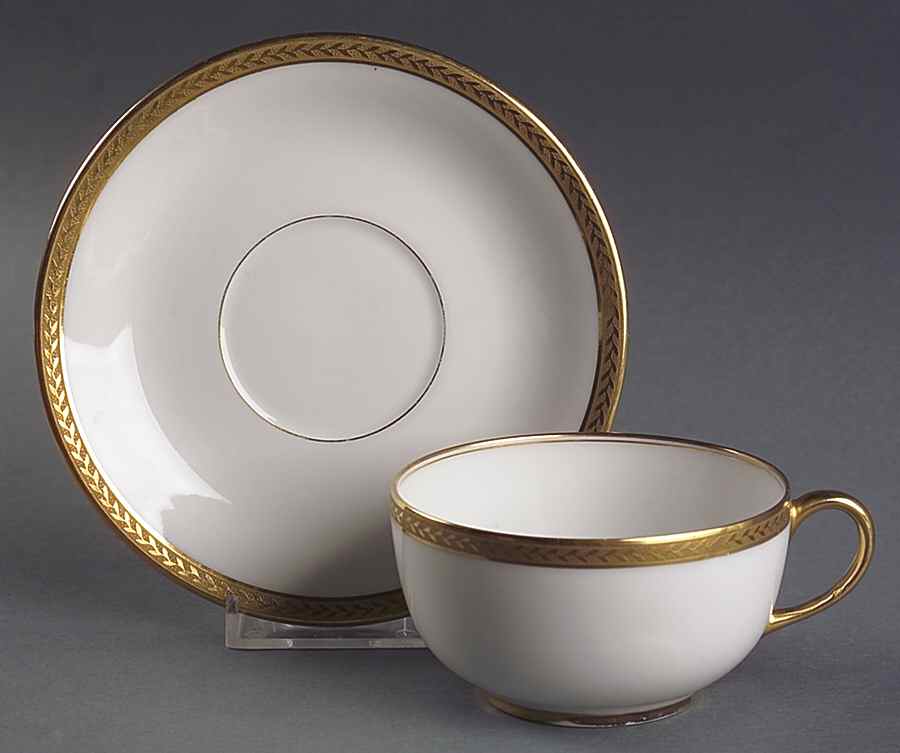 The Nantes Flat Cup & Saucer Set by Vignaud-1