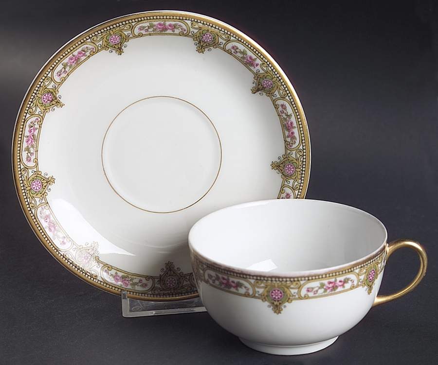 VIG20 Footed Cup & Saucer Set by Vignaud-1