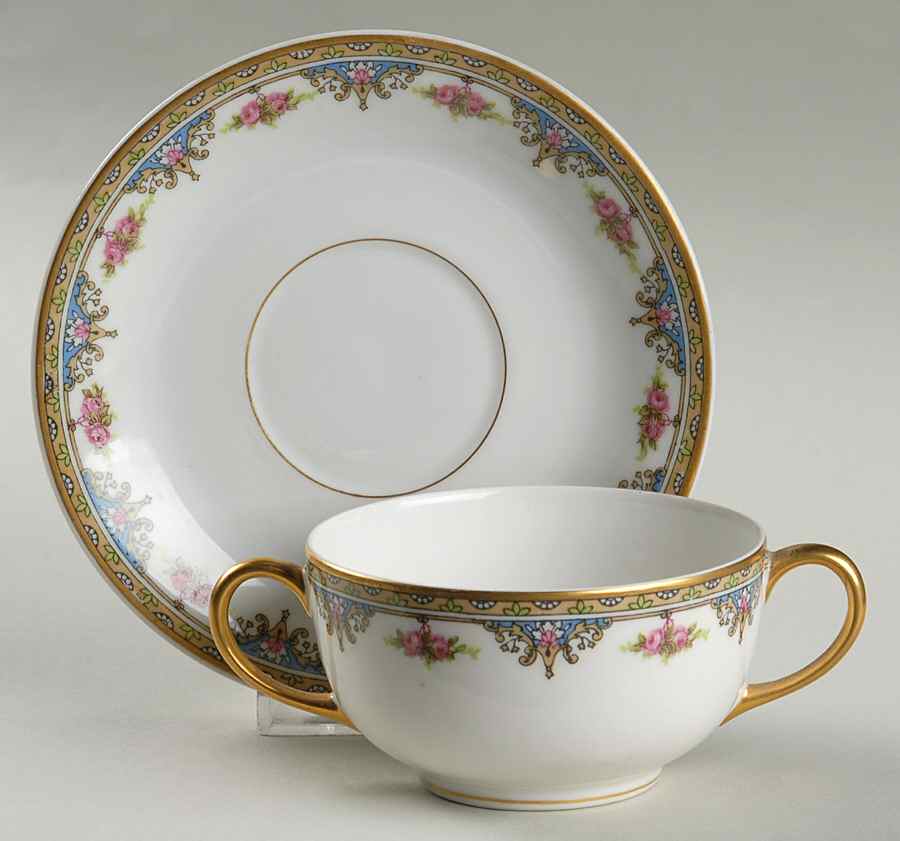 VIG3 Flat Bouillon Cup & Saucer by Vignaud-1