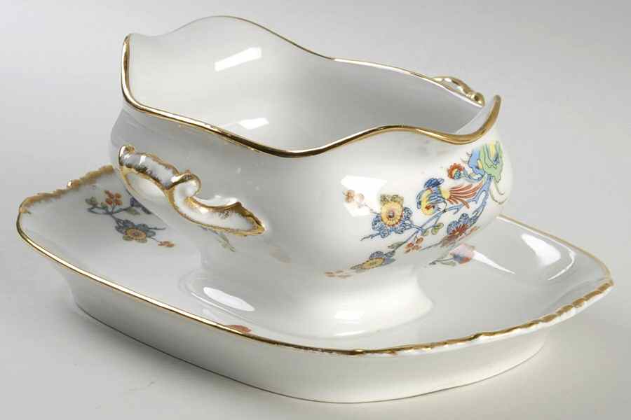VIG41 Gravy Boat with Attached Underplate by Vignaud-1