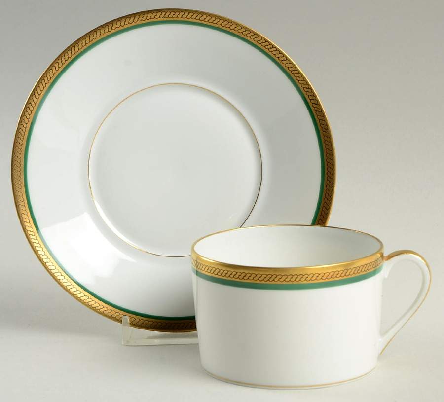 VIG47 Flat Cup & Saucer Set by Vignaud-1
